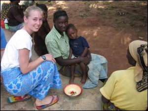 Dr. Rebekah Kading and Frederick in Zambia