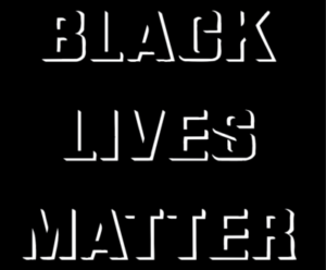 text saying black lives matter