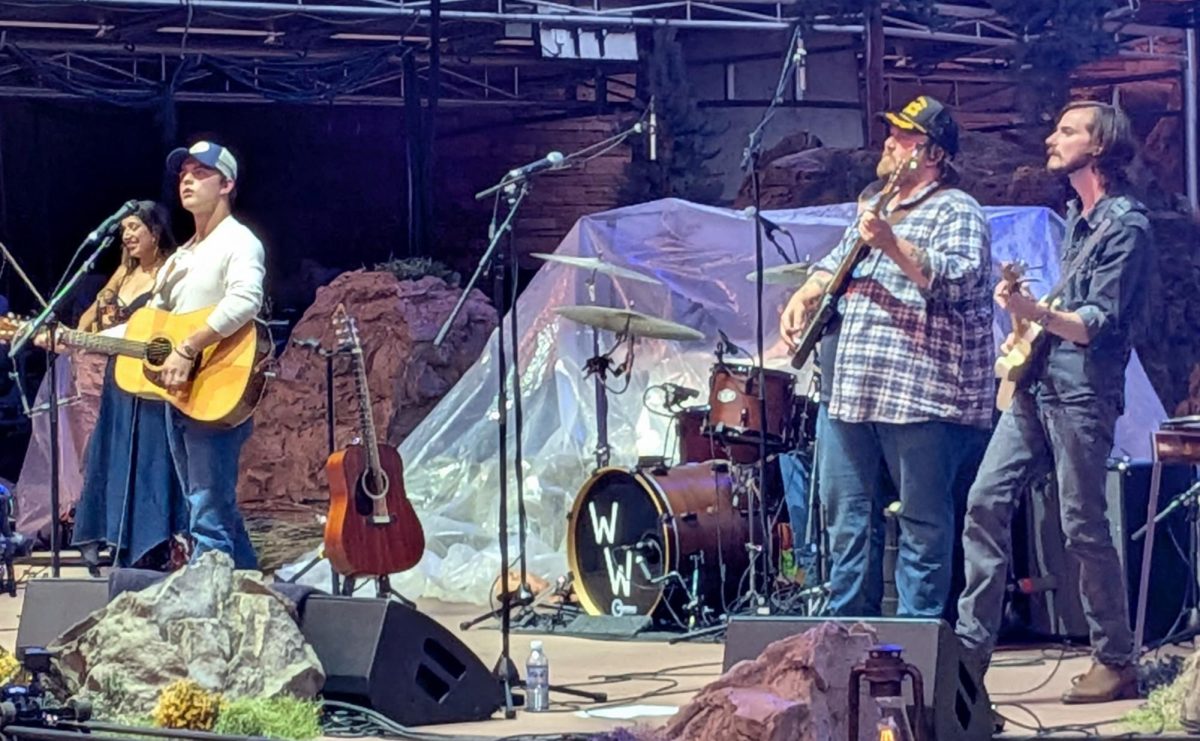 Waylon Wyatt joined on stage by Austin Drewry, Jack McLoughlin, JR Atkins, and Laura Epling at Red Rocks Amphitheater July 9. Photo taken by Evie Wright.