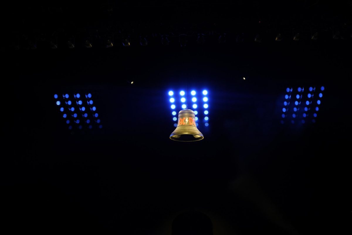 AC/DC's Bell displayed during their performance at Empower Field July 28 as part of their "PWR UP" tour.